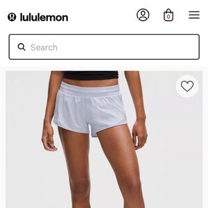 lululemon athletica Light Gray Women's Athletic Shorts